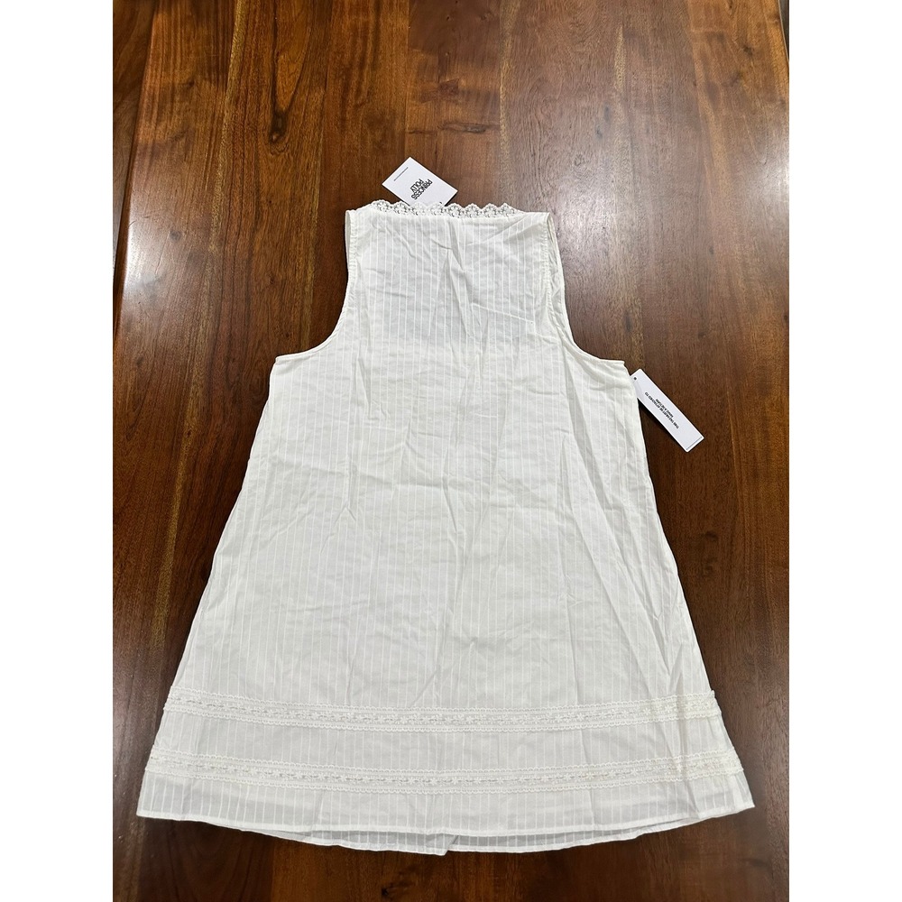 Princess Polly Alanah White Cotton Lace Square Neck Mini Dress Size 4 NWT - Picture 2 of 7